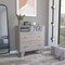 Tuhome Portanova Two Drawer Dresser, Two Open Shelves, Superior Top, Four Legs, Light Gray/White CZB6740 - alternate 8